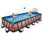 Exit Toys Pool Wood Medium med Filterpump SKU EAN