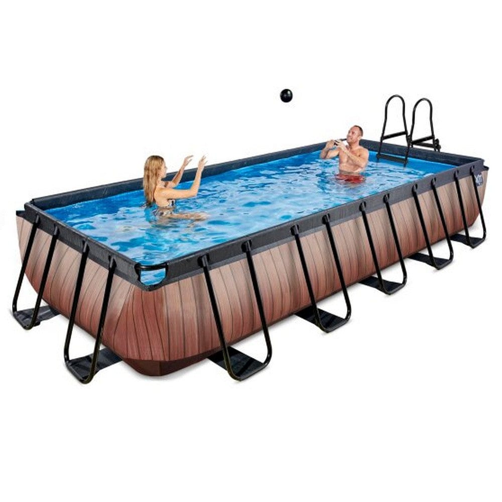 Exit Toys Pool Wood Medium med Filterpump SKU EAN