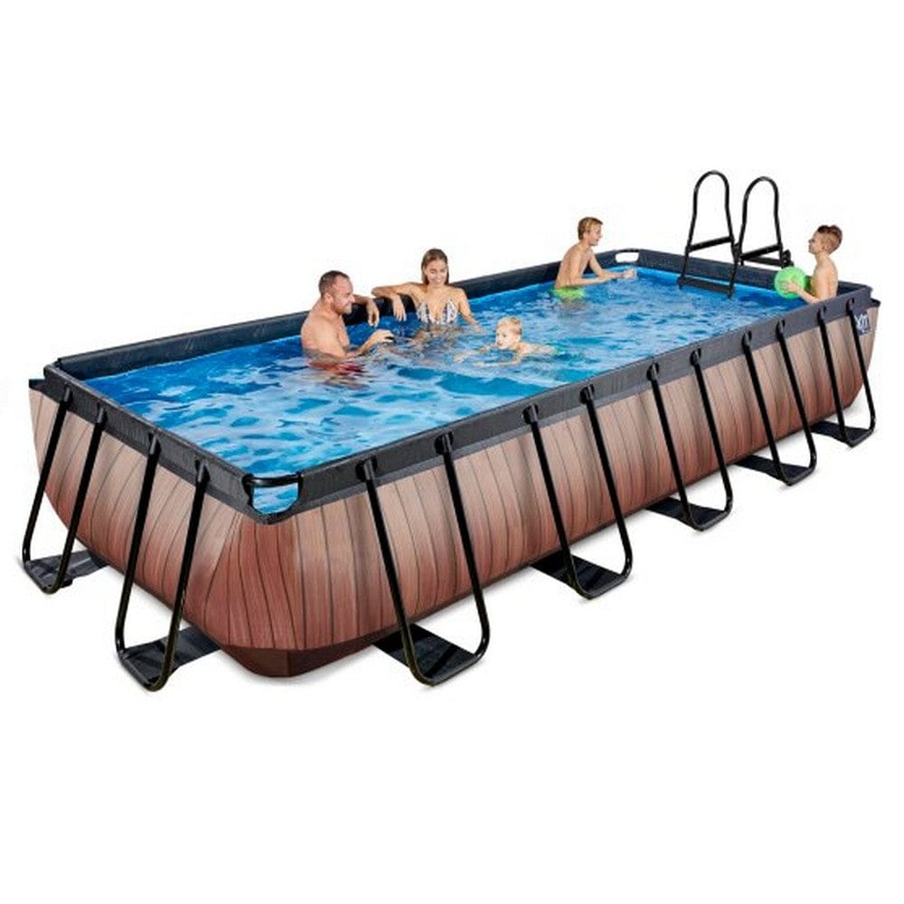 Exit Toys Pool Wood Medium med Filterpump SKU EAN