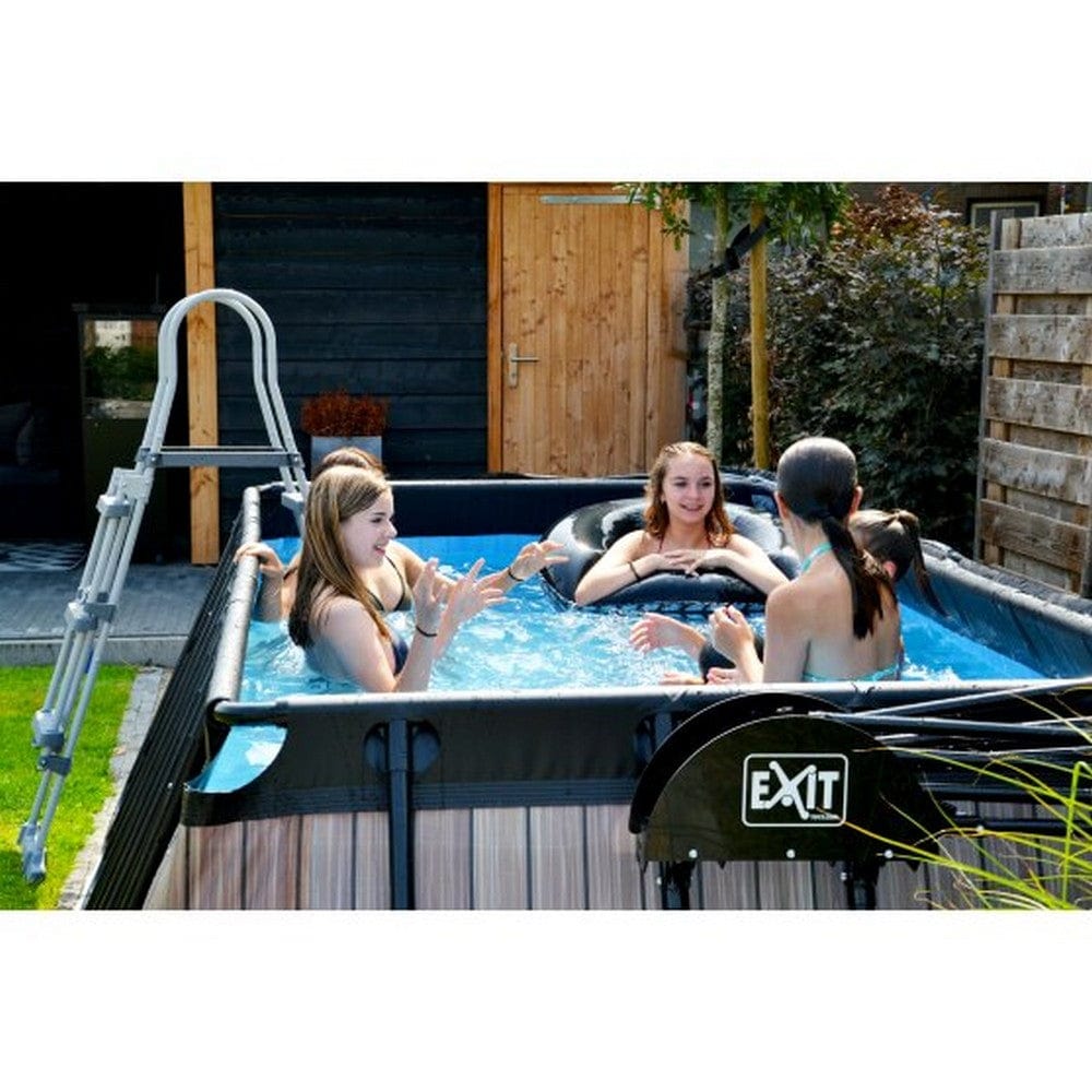 Exit Toys Pool Wood Medium med Filterpump SKU EAN