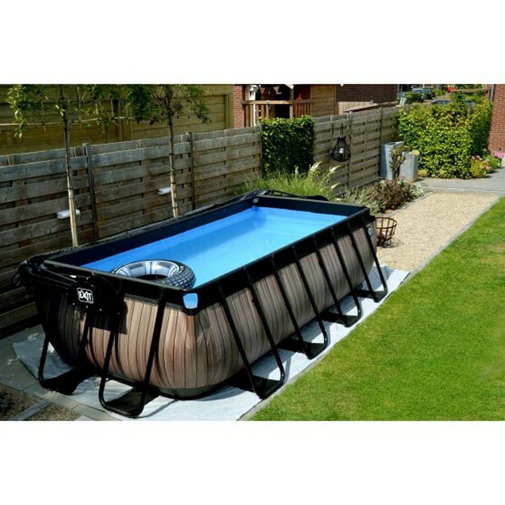 Exit Toys Pool Wood Medium med Filterpump SKU EAN