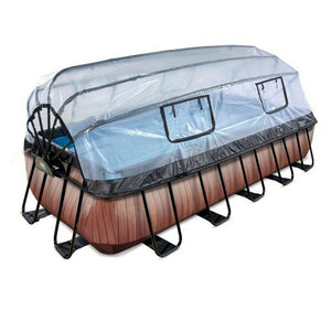 Exit Toys Pool Wood Medium med Filterpump + Tak SKU EAN