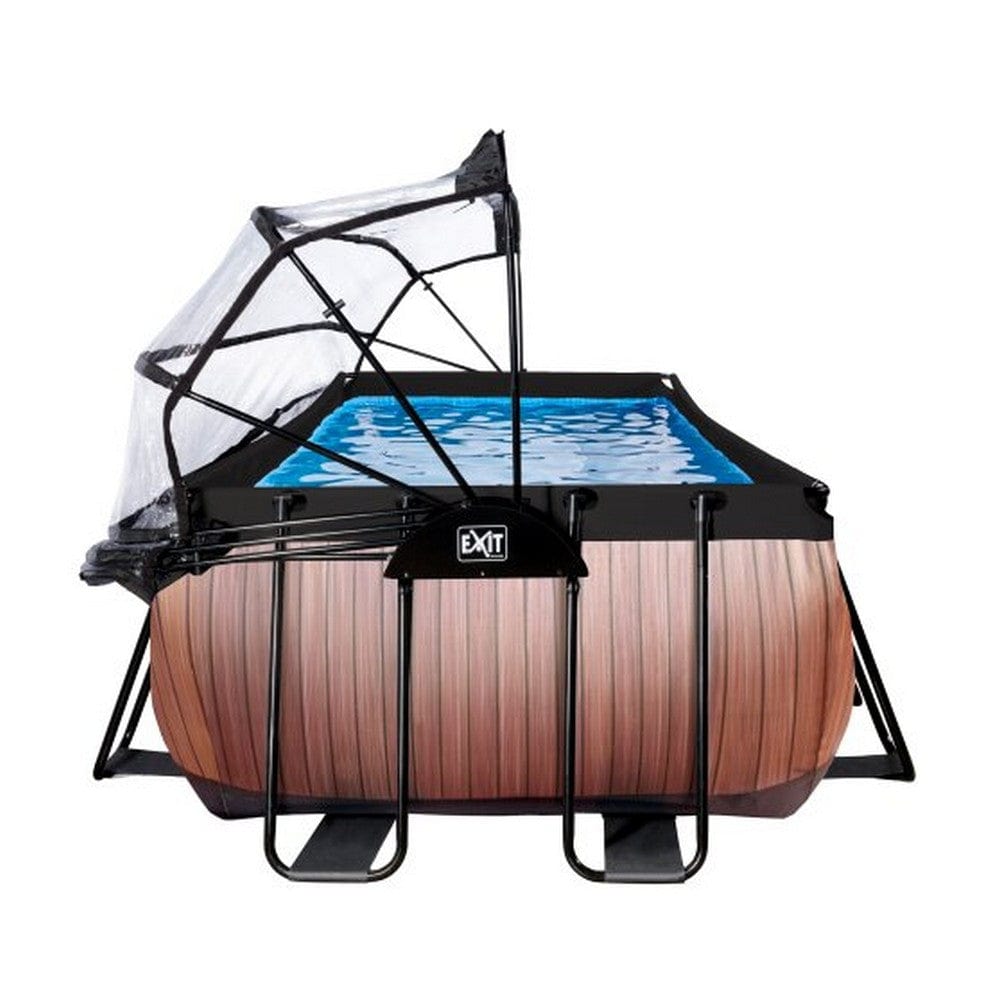 Exit Toys Pool Wood Medium med Filterpump + Tak SKU EAN