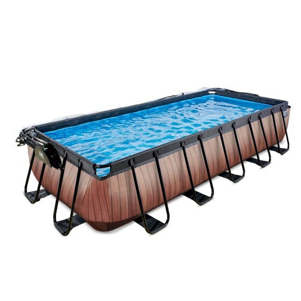 Exit Toys Pool Wood Medium med Filterpump + Tak SKU EAN