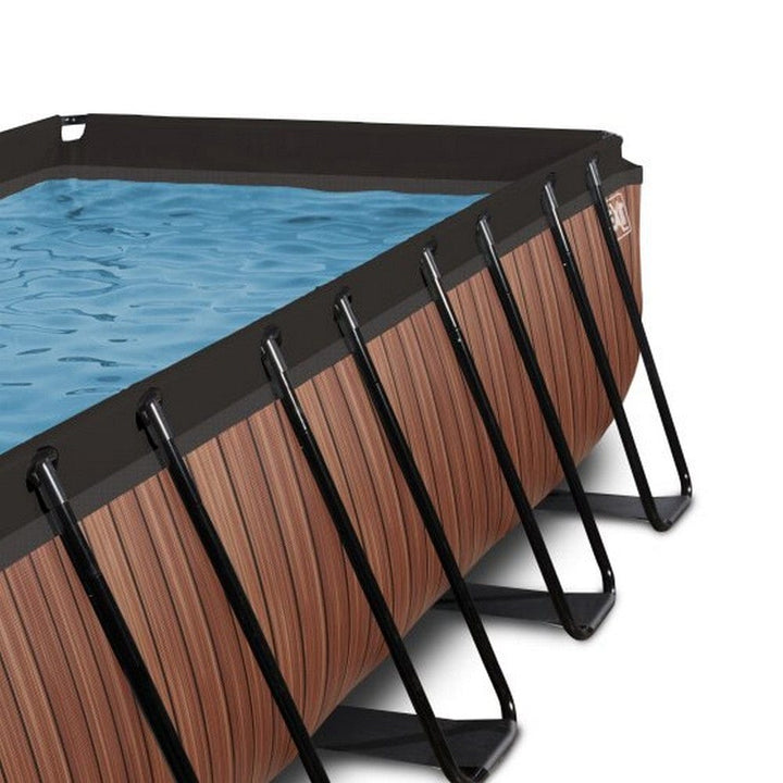 Exit Toys Pool Wood Medium med Filterpump + Tak SKU EAN