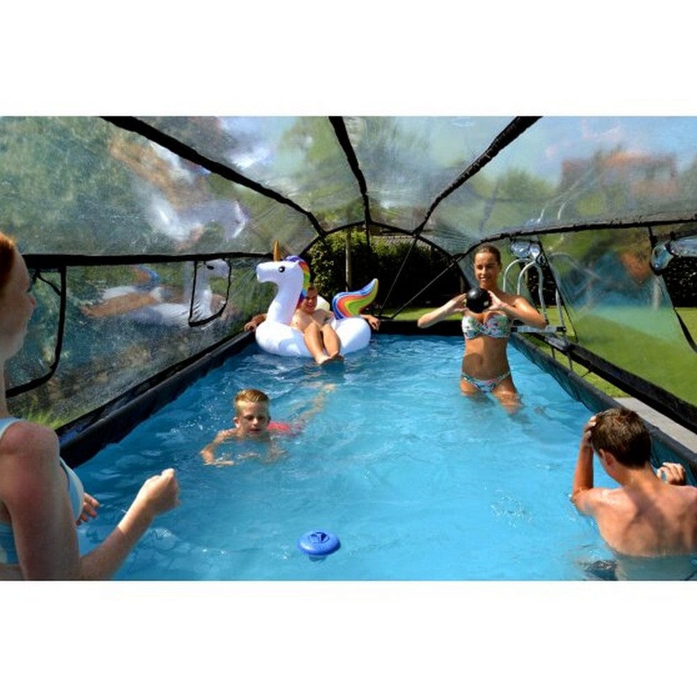 Exit Toys Pool Wood Medium med Filterpump + Tak SKU EAN