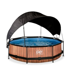 Exit Toys Pool Wood Rund med Filterpump + Solsegel SKU EAN