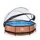 Exit Toys Pool Wood Rund med Filterpump + Tak SKU EAN