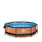 Exit Toys Pool Wood Rund med Filterpump + Tak SKU EAN
