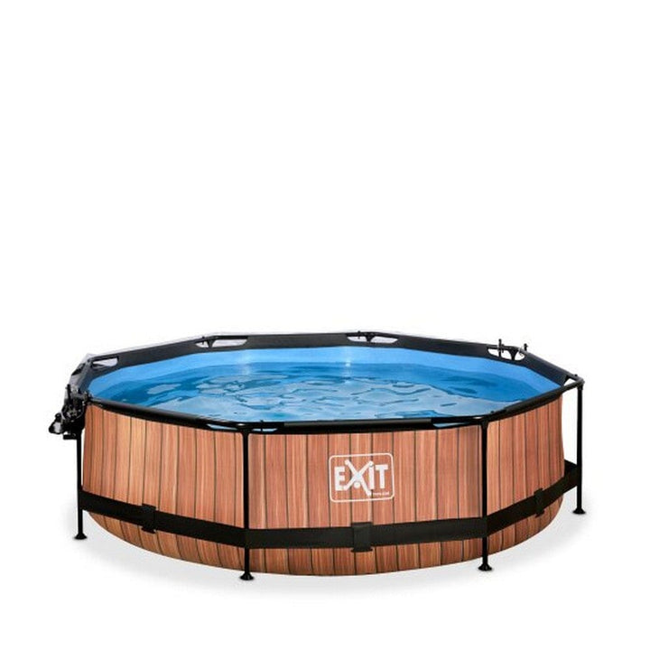 Exit Toys Pool Wood Rund med Filterpump + Tak SKU EAN