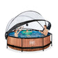 Exit Toys Pool Wood Rund med Filterpump + Tak SKU EAN