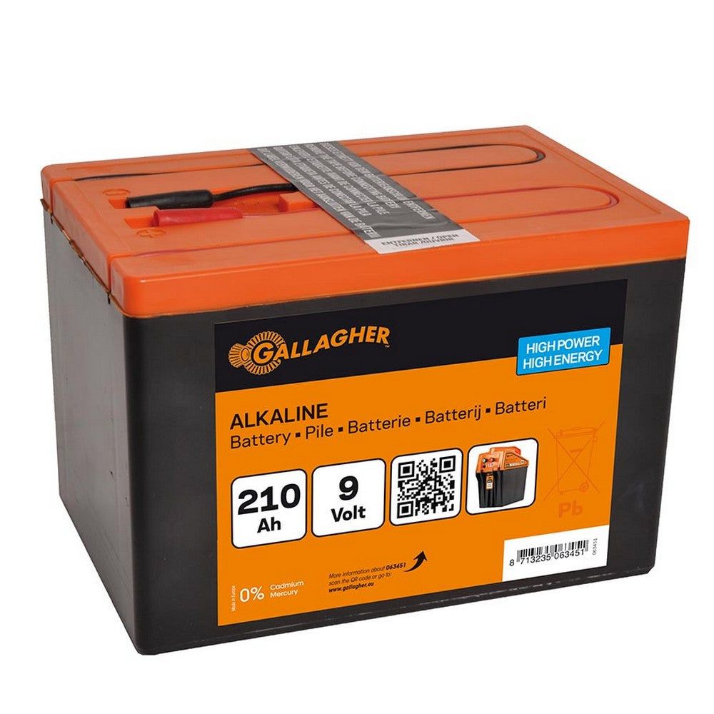 Gallagher Batteripaket Alkaline 9V 9V/210Ah SKU GAL-063451 EAN 8713235063451