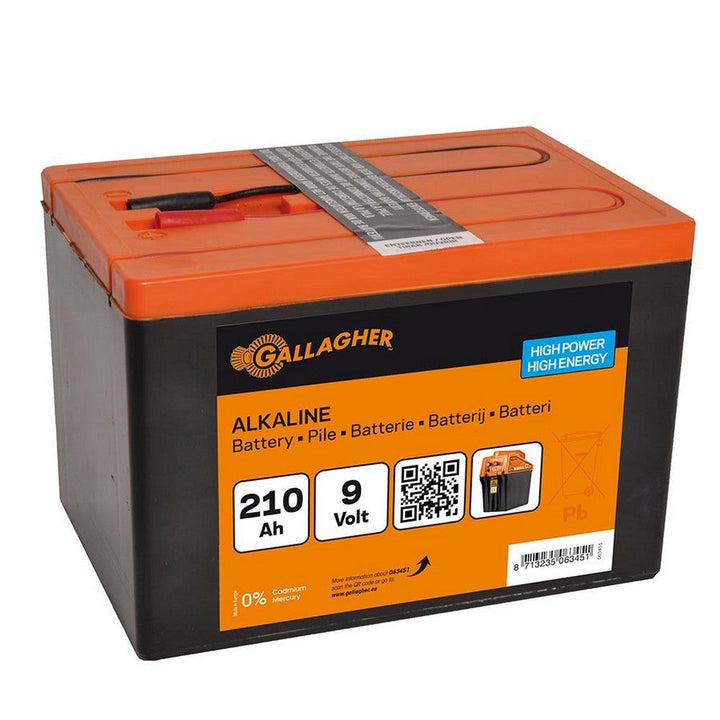 Gallagher Batteripaket Alkaline 9V 9V/210Ah SKU GAL-063451 EAN 8713235063451