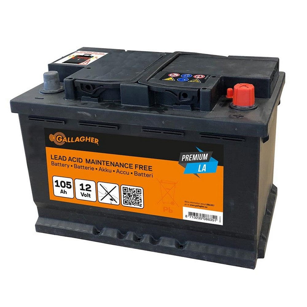 Gallagher Blybatteri Premium 12V 12V/105Ah SKU GAL-086351 EAN 8713235086351