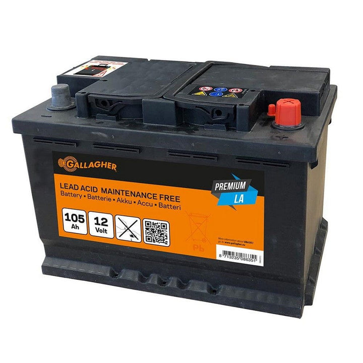 Gallagher Blybatteri Premium 12V 12V/105Ah SKU GAL-086351 EAN 8713235086351