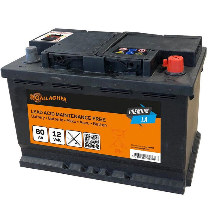 Gallagher Blybatteri Premium 12V 12V/80AH SKU GAL-086368 EAN 8713235086368