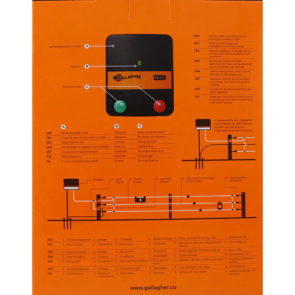 Gallagher Elaggregat M120 SKU GAL-033333 EAN 9414701333335