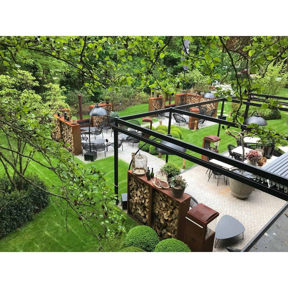 Geroba Vedförvaringsbänk Egura Corten 150x38x50cm SKU GER-EguraHC1 EAN 5404033107784