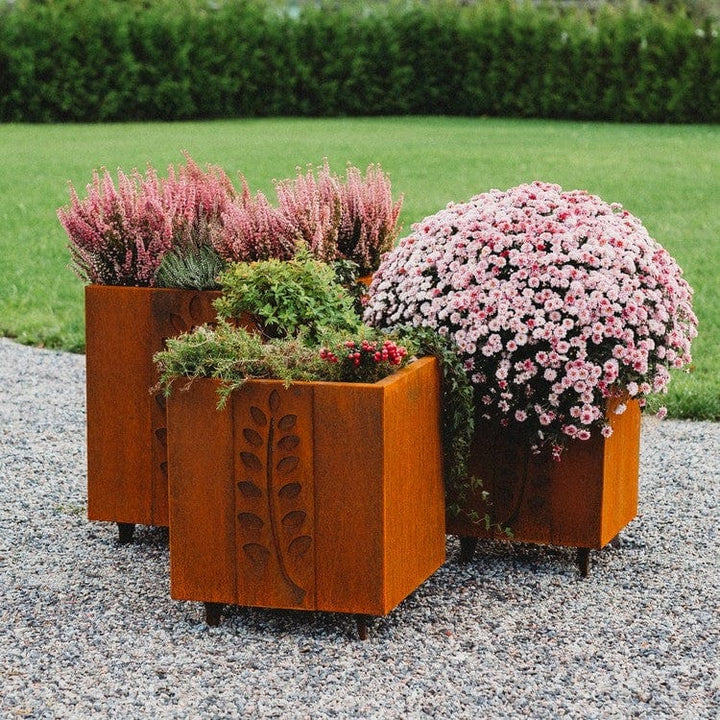 GrillSymbol Fat Ballerina Set Blomkrukor i Cortenstål SKU GRS-FB-Set EAN 4744381018891