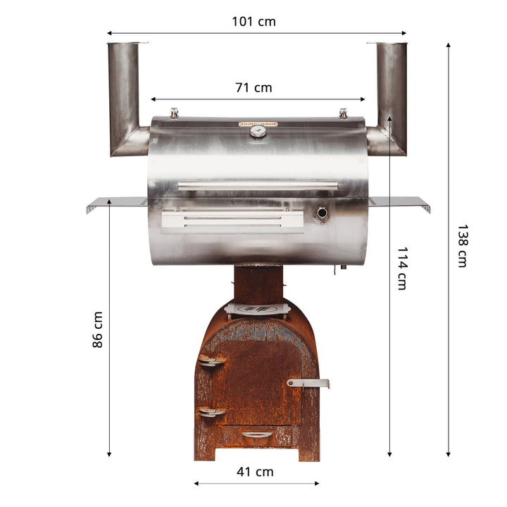 GrillSymbol Rökgrill Smoky Beast BBQ Silver SKU Smoky-Beast Silver EAN 4744381011267