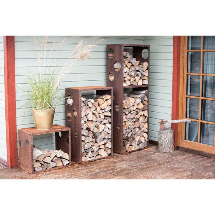 GrillSymbol Vedförvaring Corten WoodStock SKU EAN
