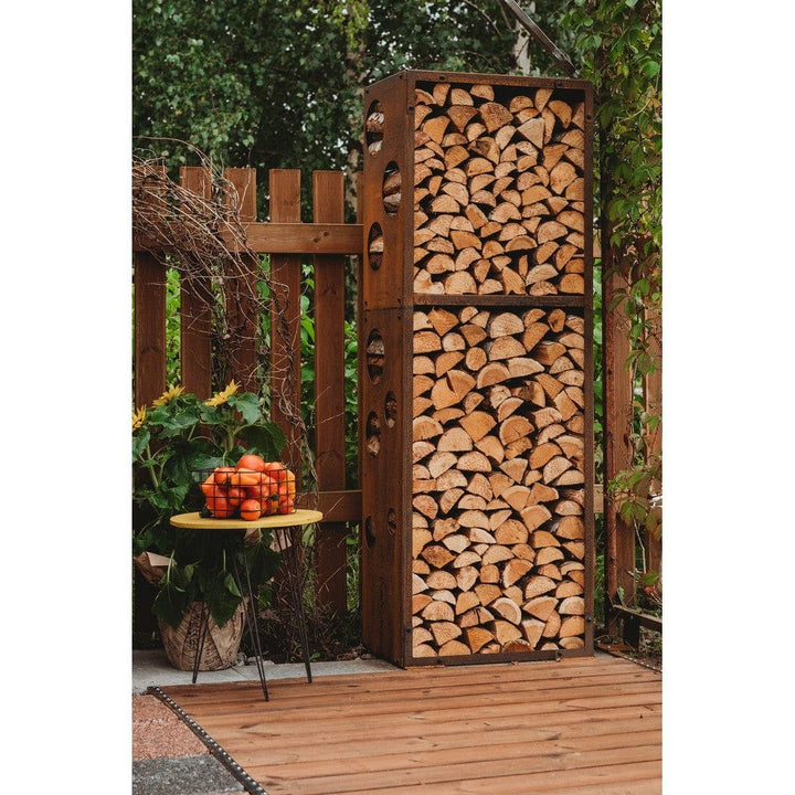 GrillSymbol Vedförvaring Corten WoodStock SKU EAN