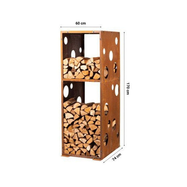 GrillSymbol Vedförvaring Corten WoodStock L SKU GRS-WR-L EAN 4744381018600