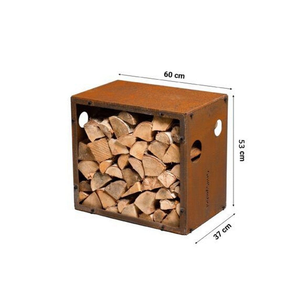 GrillSymbol Vedförvaring Corten WoodStock S SKU GRS-WR-S EAN 4744381018624