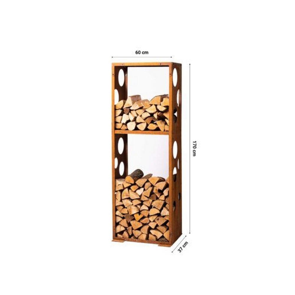 GrillSymbol Vedförvaring Corten WoodStock XL SKU GRS-WR-XL EAN 4744381019089