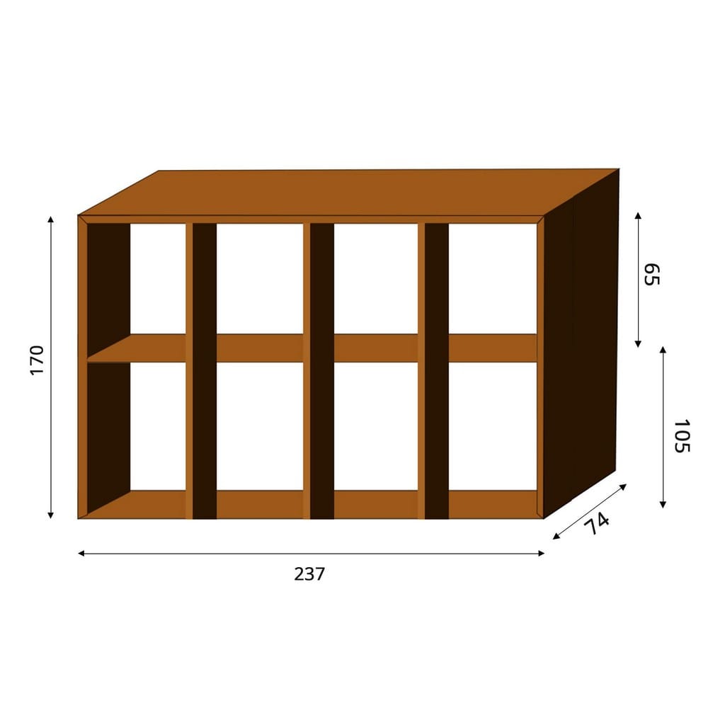 GrillSymbol Vedförvaring WoodStock Wall X-Large SKU GRS-Wood-Wall-XL EAN 4744381019072