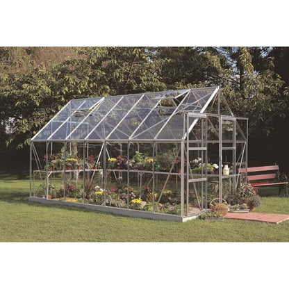 Halls Växthus Magnum 11,5 m2 Aluminium / 3 mm Härdat glas SKU JUL-70924 EAN 5010697092405