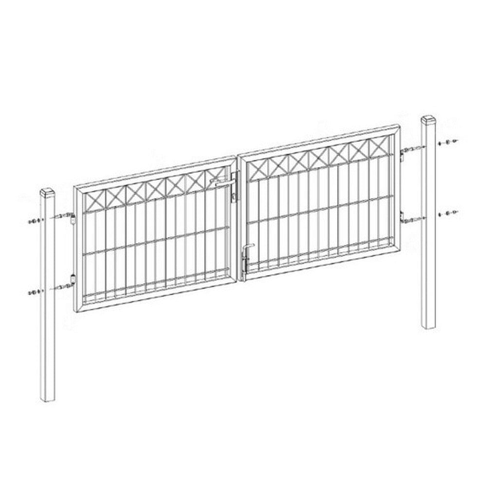 Hortus Dubbelgrind till Panelstängsel Deko X SKU NSH-111-413 EAN 5705858719481
