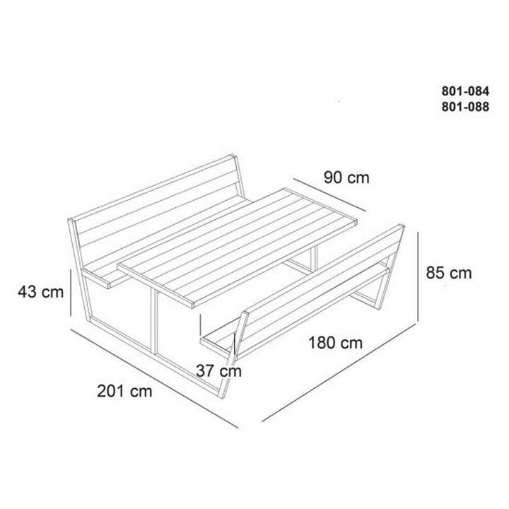 Hortus Picknickbord Balder SKU NSH-801-088 EAN 5705858707969