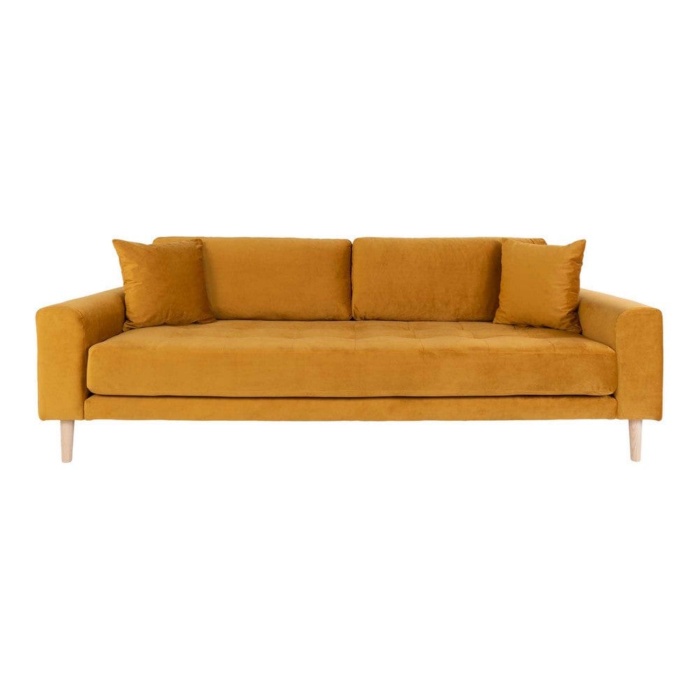 House Nordic 3-sitssoffa Lido Sammet Gul SKU HOU-1301444 EAN 5713917010110