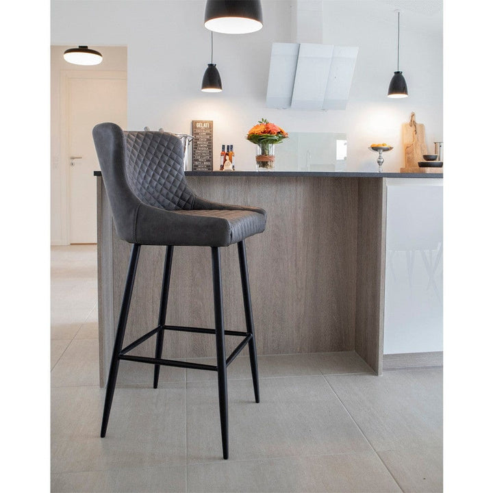 House Nordic Barstol Dallas Mörkgrå/Svart SKU HOU-1001243 EAN 5713917001286
