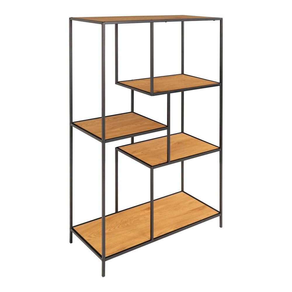 House Nordic Bokhylla Vita Svart/Ek 80 SKU HOU-3001065 EAN 5713917008797