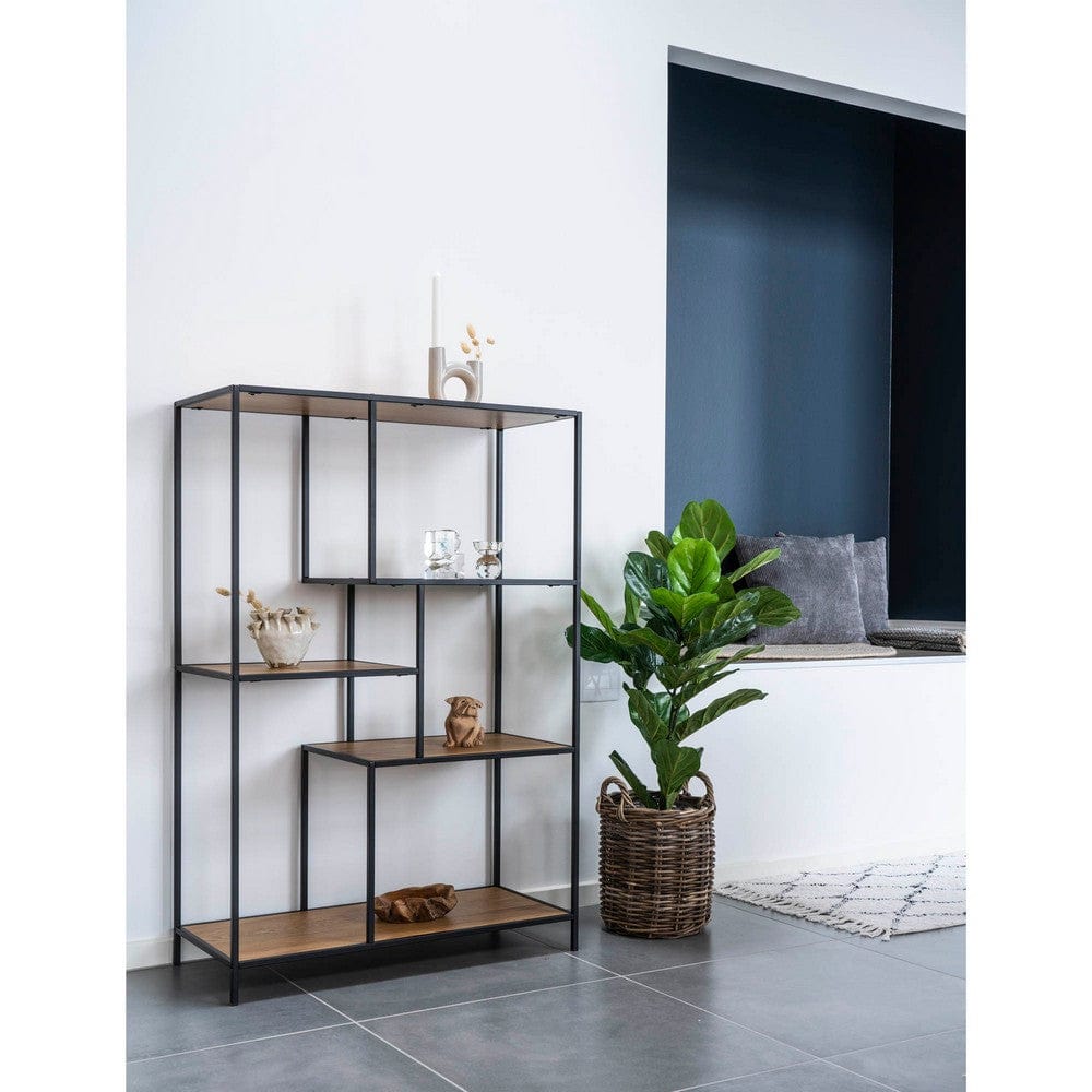 House Nordic Bokhylla Vita Svart/Ek 80 SKU HOU-3001065 EAN 5713917008797