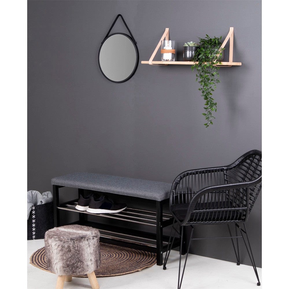 House Nordic Hallbänk Padova Grå/Svart SKU HOU-1401090 EAN 5713917002351