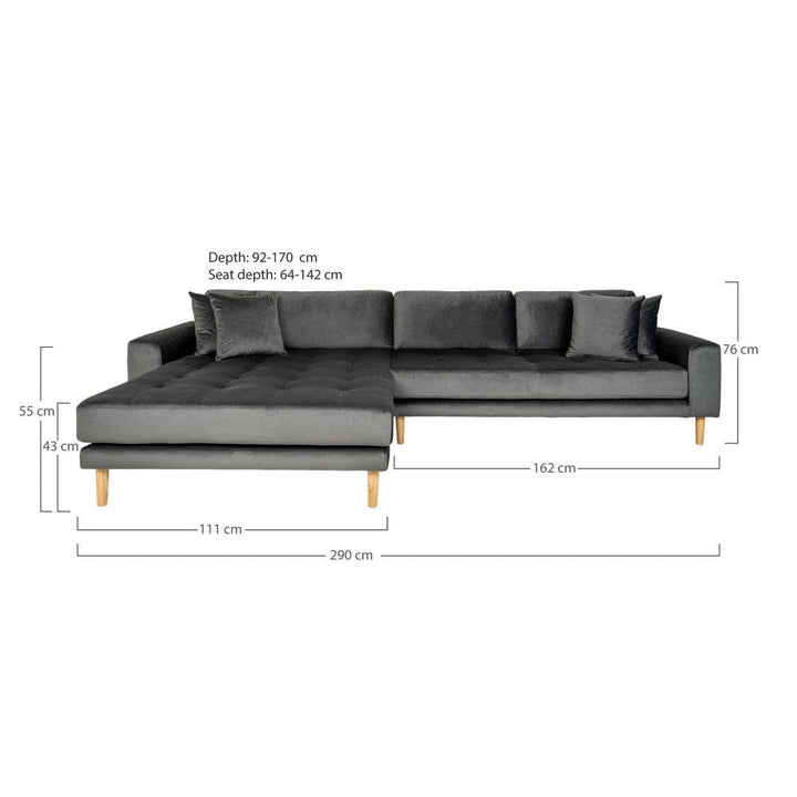 House Nordic Hörnsoffa Lido Sammet SKU EAN