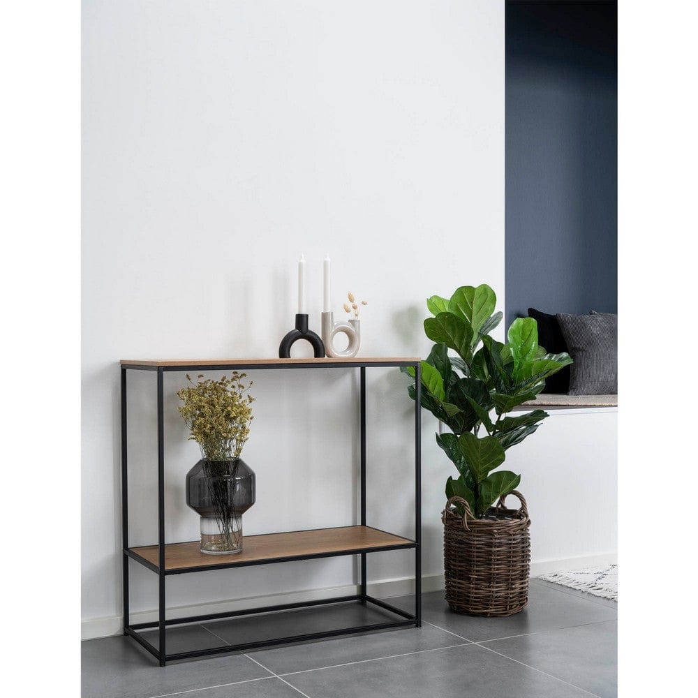 House Nordic Konsolbord Vita Svart/Ek SKU HOU-2301075 EAN 5713917008827