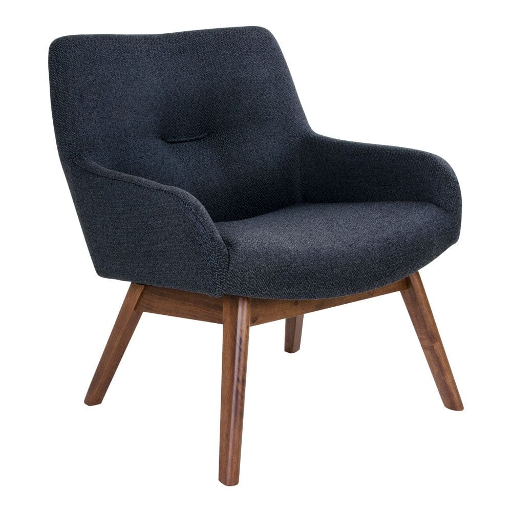 House Nordic Loungefåtölj London Grå/Valnöt SKU HOU-1101061 EAN 5713917008698