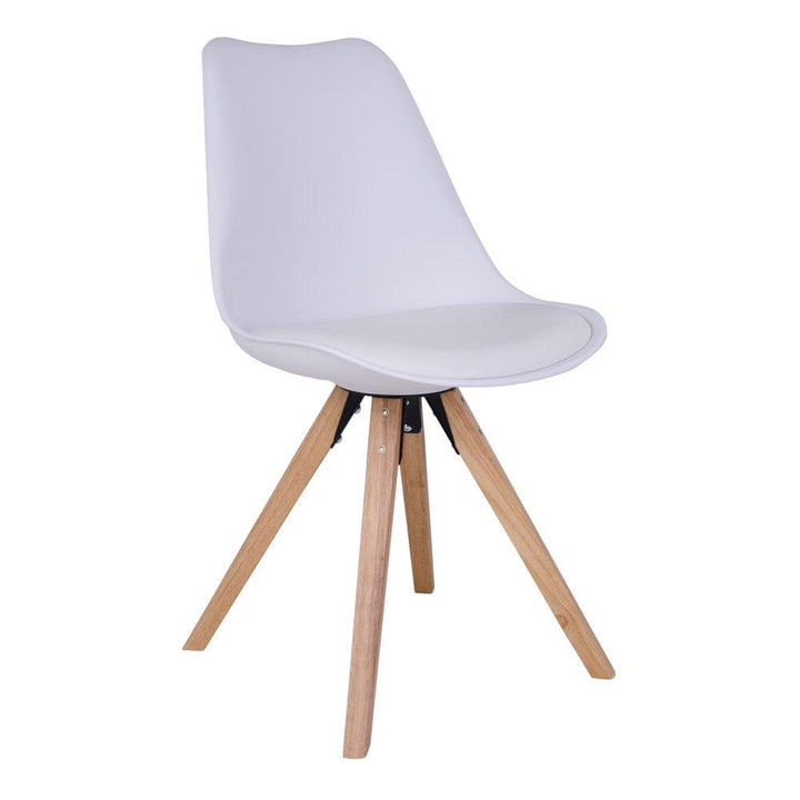 House Nordic Matstol Bergen PU 2-pack Vit/Natur SKU HOU-1001020 EAN 5713917003167
