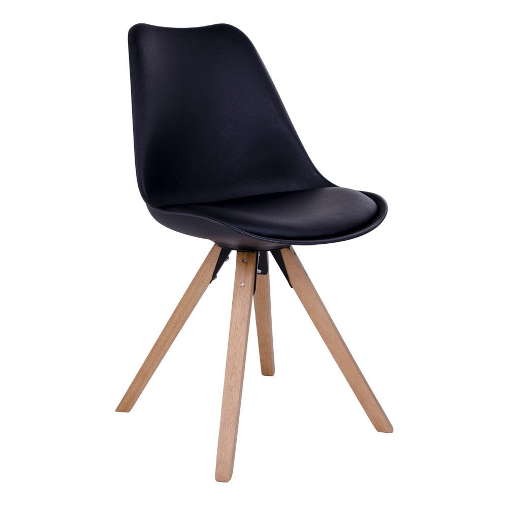House Nordic Matstol Bergen PU 2-pack Svart/Natur SKU HOU-1001022 EAN 5713917003013