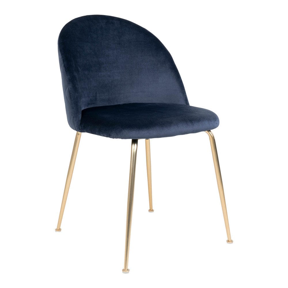House Nordic Matstol Geneve Sammet 2-pack Blå/Mässing SKU HOU-1001251 EAN 5713917001484