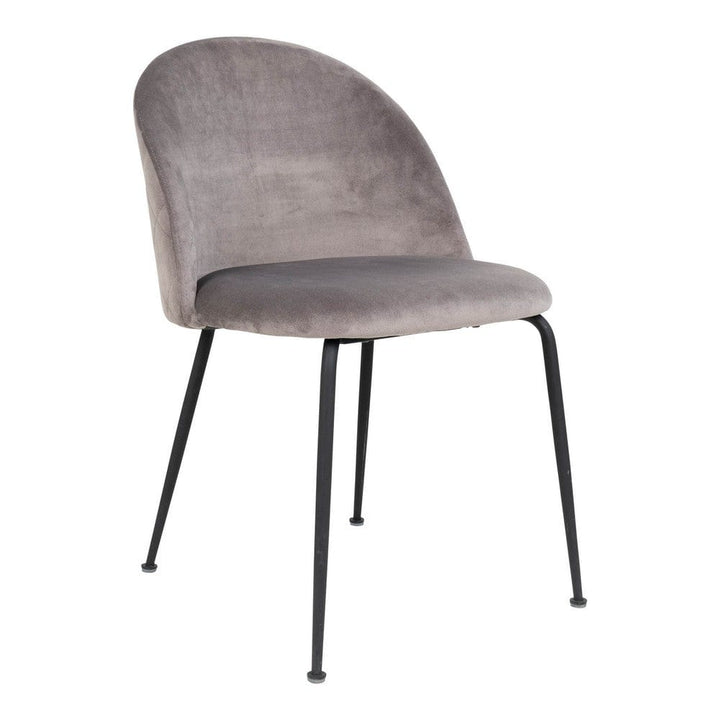 House Nordic Matstol Geneve Sammet 2-pack Grå/Svart SKU HOU-1001257 EAN 5713917002184
