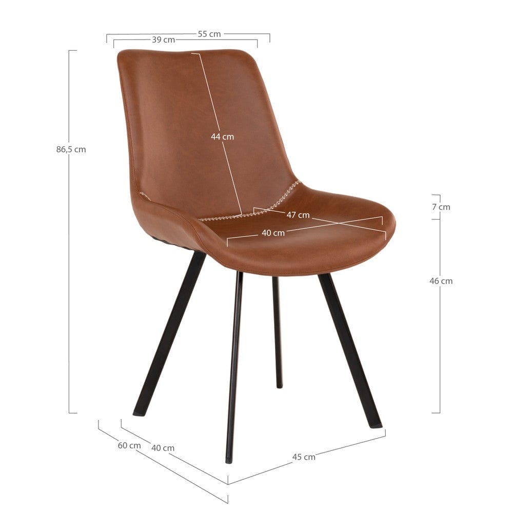 House Nordic Matstol Memphis PU 2-pack SKU EAN