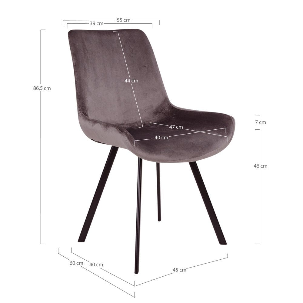 House Nordic Matstol Memphis Sammet 2-pack SKU EAN