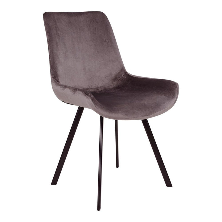 House Nordic Matstol Memphis Sammet 2-pack Grå SKU HOU-1001312 EAN 5713917017836