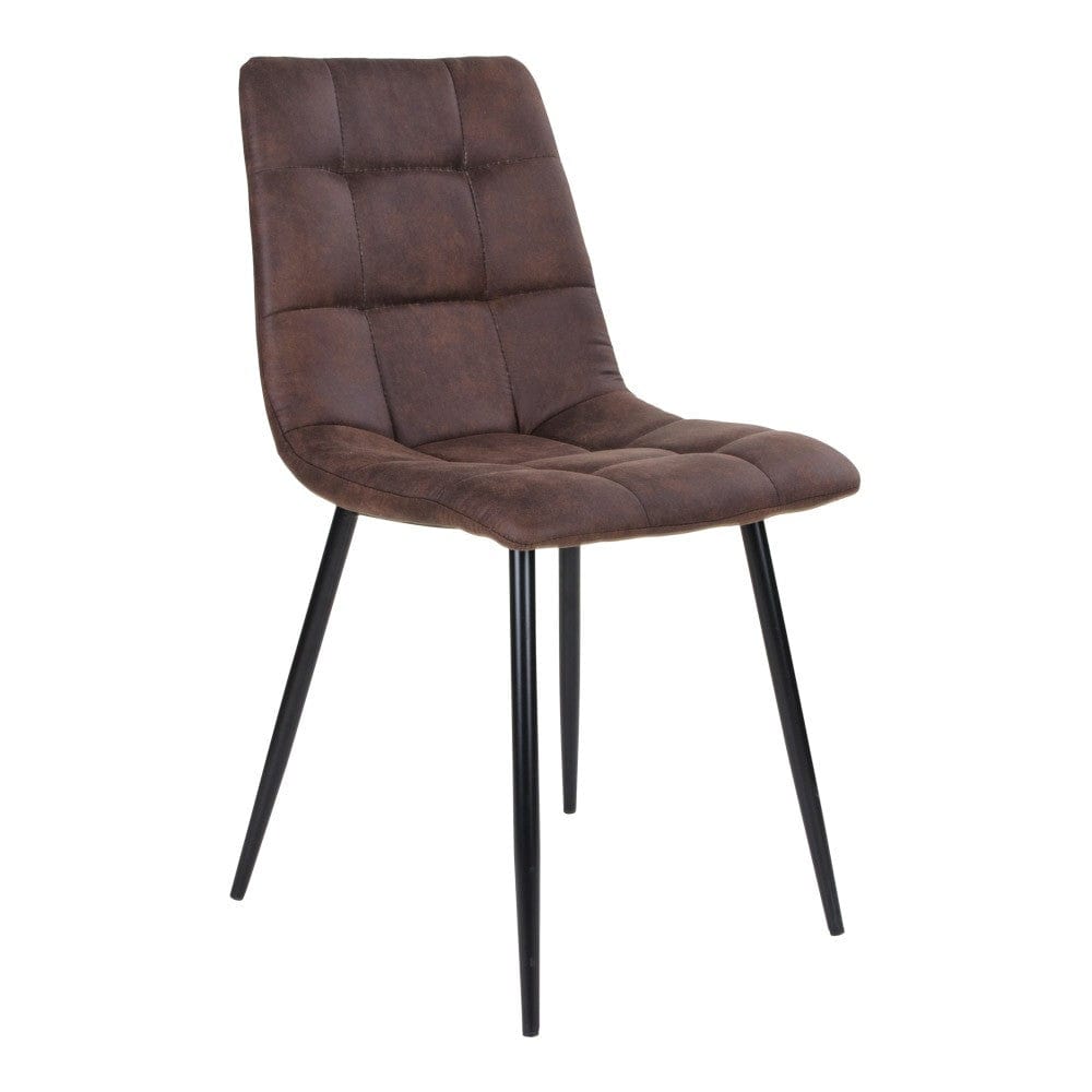 House Nordic Matstol Middelfart Mikrofiber 2-pack Mörkbrun SKU HOU-1001191 EAN 5713917000432