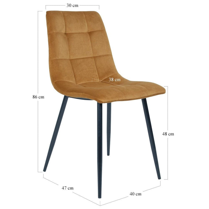 House Nordic Matstol Middelfart Sammet 2-pack SKU EAN